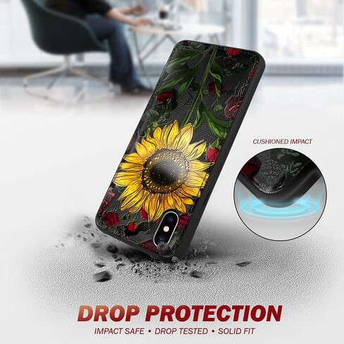 حافظة Shields Up لهاتف iPhone Xs/iPhone X، حافظة محفظة مغناطيسية [قابلة للفصل]، [دعم الشحن اللاسلكي]، متينة مع فتحات للبطاقات وحزام المعصم، غطاء [جلد نباتي] لهاتف Apple iPhone Xs/X - أسود in Kuwait