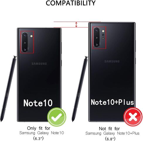 Samsung Galaxy Note 10 Wallet Case, Magnetic Stand Flip Protective Cover Retro Style PU Leather Flip Case with ID & Credit Card Slots Cash Pockets,Stand Holder for Samsung Note 10 6.3 inch(Coffee) in Kuwait