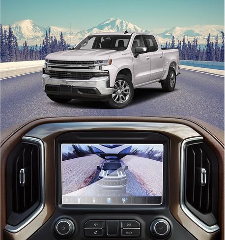 for 2014-2019 2020 2021 Chevy/Chevrolet Silverado 1500 8 Inch HD Touch Screen Protector Anti-Fingerprint 9H Hardness Tempered Glass Accessories (Not for 7 Inch or 2022 2023 silverado 1500) in Saudi Arabia