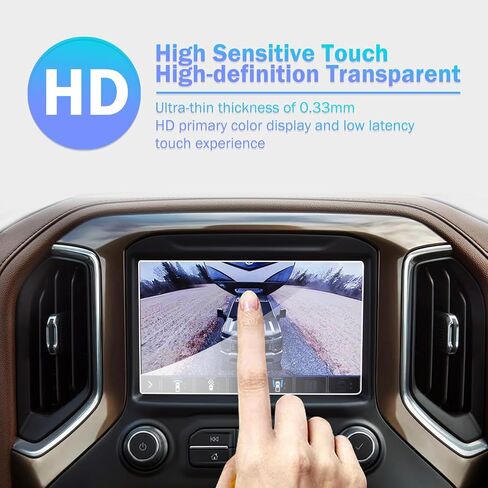 for 2014-2019 2020 2021 Chevy/Chevrolet Silverado 1500 8 Inch HD Touch Screen Protector Anti-Fingerprint 9H Hardness Tempered Glass Accessories (Not for 7 Inch or 2022 2023 silverado 1500) in Saudi Arabia