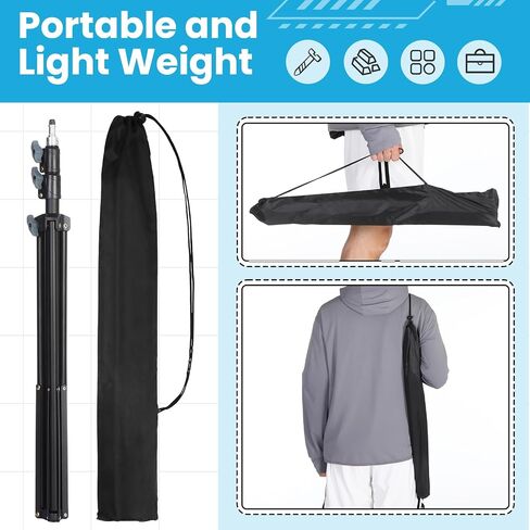 4 Pack Photography Light Stand 7 Feet / 210 cm Alloy Photo Studio Tripod Stands with Bags Portable Photo Video Tripod Stand for Flash, Umbrella, Strobe Light, Camera in Saudi Arabia