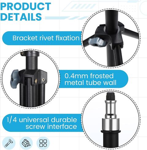 4 Pack Photography Light Stand 7 Feet / 210 cm Alloy Photo Studio Tripod Stands with Bags Portable Photo Video Tripod Stand for Flash, Umbrella, Strobe Light, Camera in Saudi Arabia