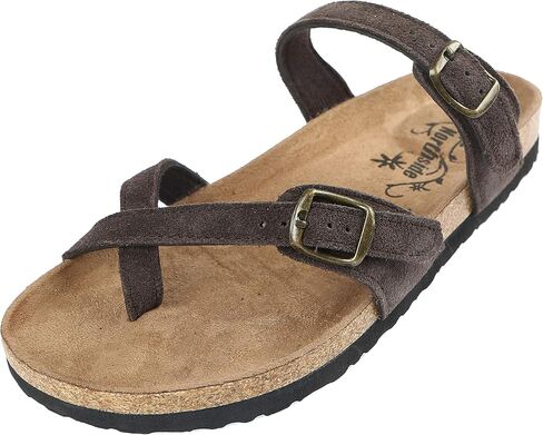 Northside Womens Anya Leather Strap Cork Sandal in Saudi Arabia