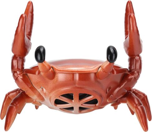 حامل هاتف مع مكبر صوت بلوتوث، حامل هاتف محمول 2 في 1 على شكل سرطان البحر + مكبر صوت بلوتوث، حامل مكبر صوت محيطي متعدد الوظائف 360 درجة للمنزل، الديكور (أحمر) in Kuwait