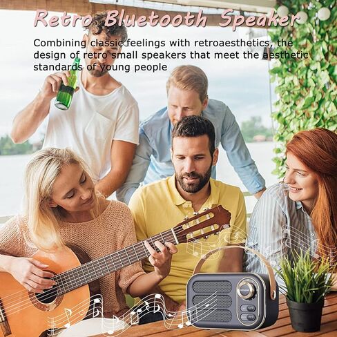 Retro Bluetooth Speaker, Vintage Portable Wireless Bluetooth Speakers with Loud Volume Bluetooth 5.0 Support TF Card U Disk AUX Input Old Style for Kitchen Bedroom Home Office Outdoor (Green) in Saudi Arabia