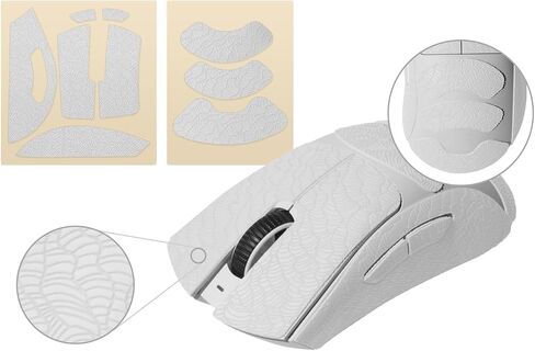 Grip Upgrade Mouse Anti Slip Grip Tape, Compatible with Logitech G PRO X Superlight, Superlight 2 Wireless Gaming Mouse, Waves Pattern, Sweat Resistant, Cut to Fit, Easy to Apply (Black) in Saudi Arabia