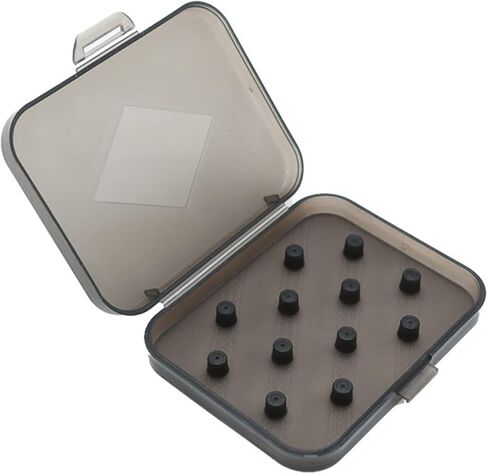 A2 Portable Headphone eartips case Silicone IEM Eartip Cap Storage Box for 4mm - 6mm Memory Foam Eartips Earbud Replacement Tips Dustproof Case (Pack of 2 Pieces) (Transparent Black) in Saudi Arabia