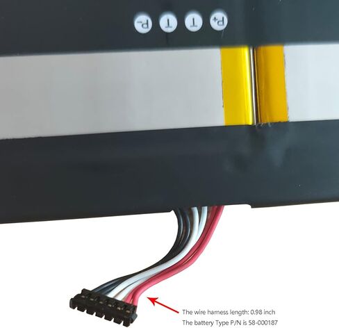 58-000187 23.94Wh 6300mAh بطارية بديلة لجهاز Fire HD 10.1 7 Generation 2017 Series Laptop A0465 58-000377 3.8V 6300mAh - طول الكابل: 0.98 بوصة in Saudi Arabia