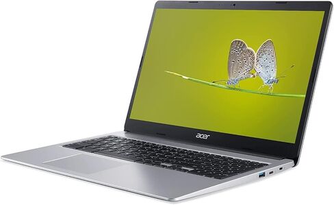 Acer 15'' HD Premium Touchscreen Chromebook, Intel Celeron N Processor 2.78GHz Turbo Speed, 4GB Ram, 64GB SSD, Ultra-Fast WiFi Up to 1700 Mbps, Full Size Keyboard, Chrome OS, Arctic Silver (Renewed) in Saudi Arabia