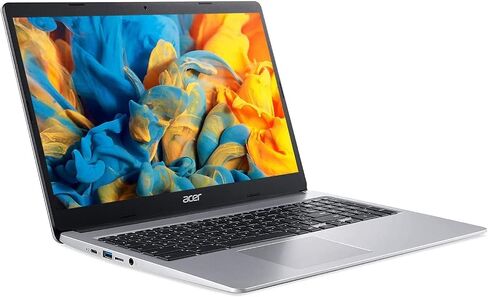 Acer 15'' HD Premium Touchscreen Chromebook, Intel Celeron N Processor 2.78GHz Turbo Speed, 4GB Ram, 64GB SSD, Ultra-Fast WiFi Up to 1700 Mbps, Full Size Keyboard, Chrome OS, Arctic Silver (Renewed) in Saudi Arabia