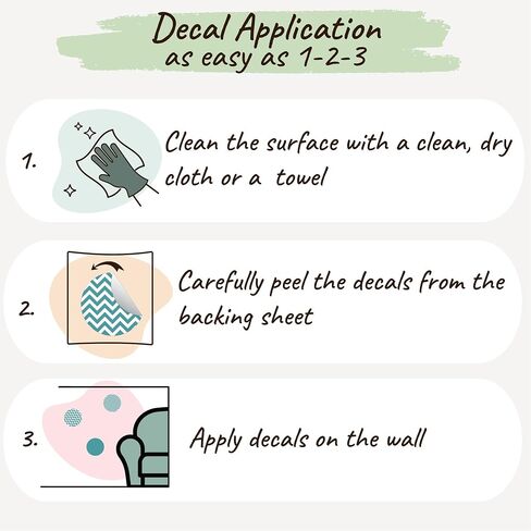 Boho Polka Dot Wall Sticker, 48 Removable and Repositionable Pattern Decals - Premium Fabric Material, Polka Dots, Stripes, Chevrons and Solid in 3 Shades of a Color (Blue), CP054 in Saudi Arabia