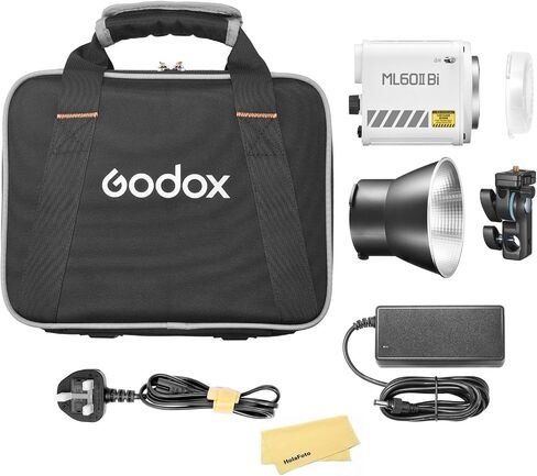 Godox ML60II Bi 70W 2800-6500K CRI≥96 TLCI≥97 with 11 FX Effects Ultra-Compact Handheld Outdoor LED Video Light in Saudi Arabia