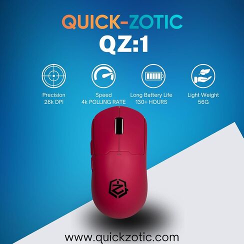QZ:1 gaming mouse 4khz gaming mouse 26k dpi 4000hz professional quality (Pink) in Saudi Arabia