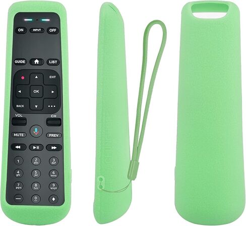 CHUNGHOP Protective Silicone Remote Case for DirecTV Receiver C71KW Voice Remote Control Cover, Shockproof, Skin-Friendly and Anti-Slip Remote Holder, Anti-Lost with Lanyard (Black) in Saudi Arabia