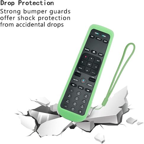 CHUNGHOP Protective Silicone Remote Case for DirecTV Receiver C71KW Voice Remote Control Cover, Shockproof, Skin-Friendly and Anti-Slip Remote Holder, Anti-Lost with Lanyard (Black) in Saudi Arabia