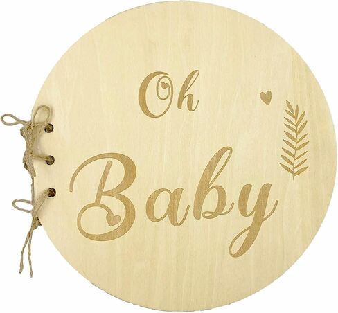 Hey Baby Wood Baby Shower Guest Book, Baby Shower Sign in Guest Book, Baby Shower Guest Book Alternatives,Rustic Guest Advice Book with Blank Pages Keepsake Gift for New Parents and Expecting Mothers in Saudi Arabia