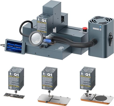 Q1 Automatic IC CNC Grinder Machine for Phone Frame, CPU Chip Grinding, Up to 26000r/m Speed, w/20 KPa Vacuum Cleaner, Engraving Items, Electronics Grinding Tool Kit for Phone Repair in Saudi Arabia