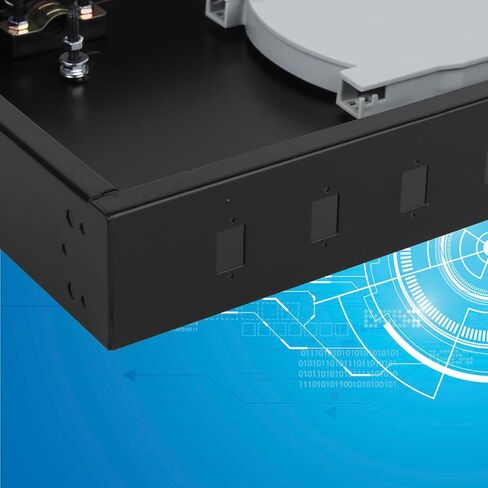12 Ports Fiber Optic Rack Mount Enclosure Box fits for 19" Racks Cabinet, Suitable for Installing Simplex SC Couplers and Duplex LC Couplers, (no Couplers and no Pigtails) in Saudi Arabia