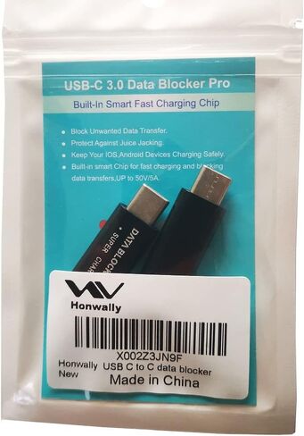Fast Charging USB Data Blocker,USB Condom Charger Protect Against Juice Jacking, Support Rapid Charge up to 50V/5A (USB A to USBA A 2 Packs) in Kuwait