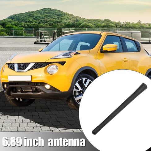 X AUTOHAUX DC 12V 6.89 Inch Flexible Rubber Antenna for Nissan 370Z Juke Kicks LEAF Rogue Sport Versa for Optimized FM/AM Radio Signal Aerial Reception Black in Kuwait
