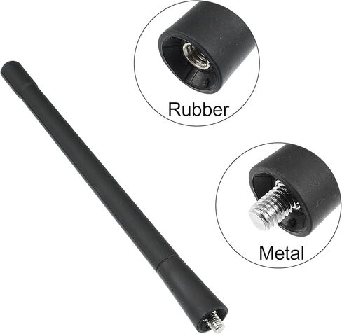 X AUTOHAUX DC 12V 6.89 Inch Flexible Rubber Antenna for Nissan 370Z Juke Kicks LEAF Rogue Sport Versa for Optimized FM/AM Radio Signal Aerial Reception Black in Kuwait