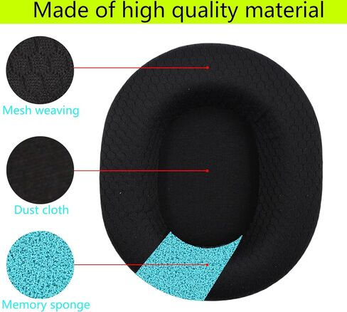 Arctis 7 Ear Pad AIKKAUK ملحقات وسادة سماعة الرأس إصلاح استبدال أغطية الأذن نماذج متوافقة مع SteelSeries Arctis 3 5 7 استخدام سماعة الألعاب in Saudi Arabia