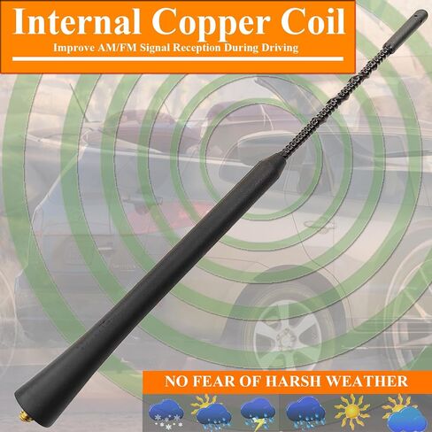 9 Inch Antenna for Infiniti G Convertible (2010-2014), Infiniti G35 G37 Antenna, Flexible Rubber Antenna Replacement Mast for Infiniti G35 G37 Convertible 2010 2011 2012 2013 2014, Black in Saudi Arabia