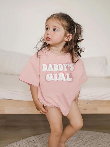 DuAnyozu Daddys Girls Baby Clothes Newbron Bubble Romper Long Sleeve Oversized Sweatshirt Romper Infant Fall Winter Outfit in Saudi Arabia