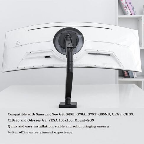 Wall Mount VESA Adapter Bracket Compatible with Samsung Neo G9, G65B, G70A, G75T, G85NB, CRG9, CHG9, CHG90, and Odyssey G9 Monitors,Mount-SG9,VESA 100x100, in Saudi Arabia