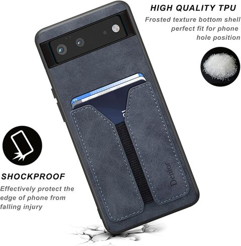 Kowauri Case for Google Pixel 6,PU Leather Wallet Case with Credit Card Slot Holder Ultra Slim Protector Case for Google Pixel 6 (Brown) in Saudi Arabia