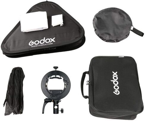 Godox Softbox 32x32in Soft Light Modifier Box with Grid & S2 Type Flash Bracket Bowens Mount Holder for Studio Flash Speedlight Photography in Saudi Arabia