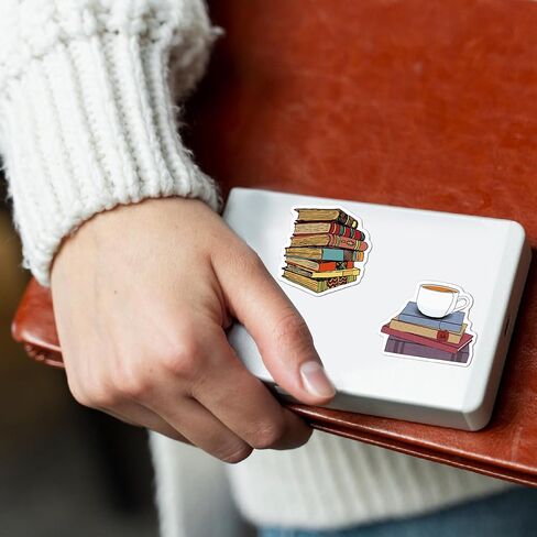 50 Pcs Book Stickers for Kindle/Books/Water Bottles/Laptop-Book Lover Reading Stickers Accessories Gifts Bookish for Teens Adults Teachers Students Waterproof, Bookish Matte Finish in Saudi Arabia