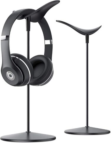 Lamicall Headphone Stand, Desktop Headset Holder - Desk Earphone Stand, for All Headsets Such as Airpods Max, HyperX Gaming Headphones, Beats/Sennheiser Music Headphones - Black in Saudi Arabia