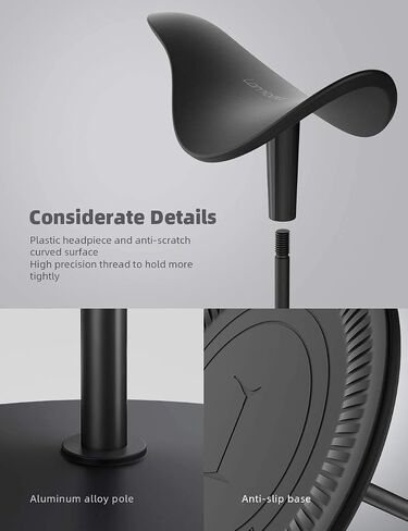 Lamicall Headphone Stand, Desktop Headset Holder - Desk Earphone Stand, for All Headsets Such as Airpods Max, HyperX Gaming Headphones, Beats/Sennheiser Music Headphones - Black in Saudi Arabia
