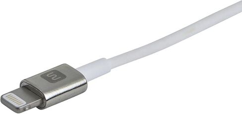 Monoprice كابل Lightning من سبائك الزنك المعتمد من Apple للشحن والمزامنة USB لـ iPhone، 4.5 قدم أبيض in Saudi Arabia