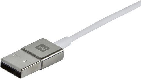Monoprice كابل Lightning من سبائك الزنك المعتمد من Apple للشحن والمزامنة USB لـ iPhone، 4.5 قدم أبيض in Saudi Arabia