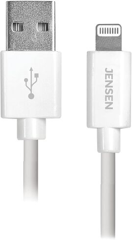 JENSEN Lightning to USB Cable, 10 ft, White in Kuwait