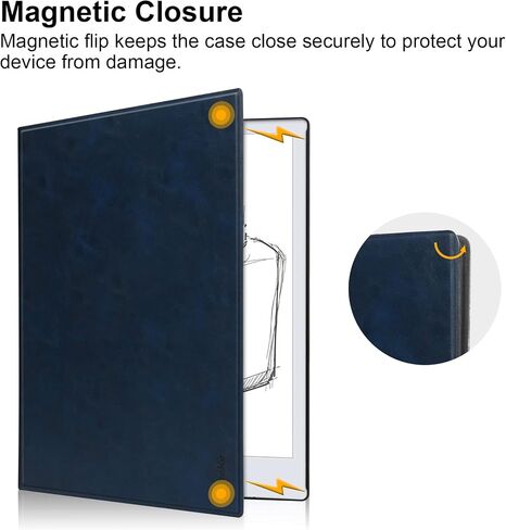 KuRoKo Slim Lightweight Book Folios Leather Case Cover for Remarkable 2 (Brown) in Saudi Arabia
