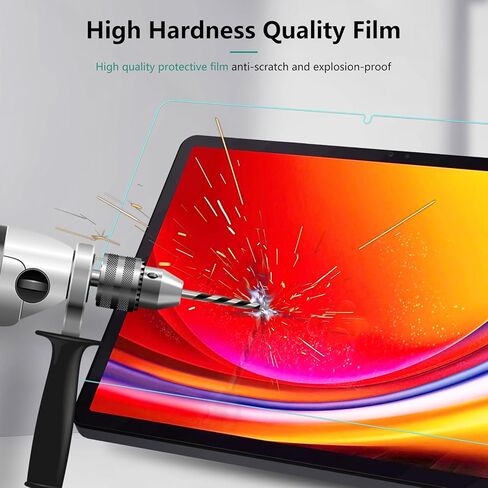 GeeRic 2 Pack Screen Protector Compatible with Galaxy Tab S7/S8/S9 11" T870, Tempered Glass 2 Pack Full Coverage Screen Protector Glass 9H Hardness Easy Installation in Kuwait