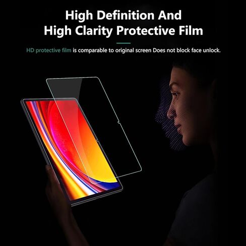 GeeRic 2 Pack Screen Protector Compatible with Galaxy Tab S7/S8/S9 11" T870, Tempered Glass 2 Pack Full Coverage Screen Protector Glass 9H Hardness Easy Installation in Kuwait