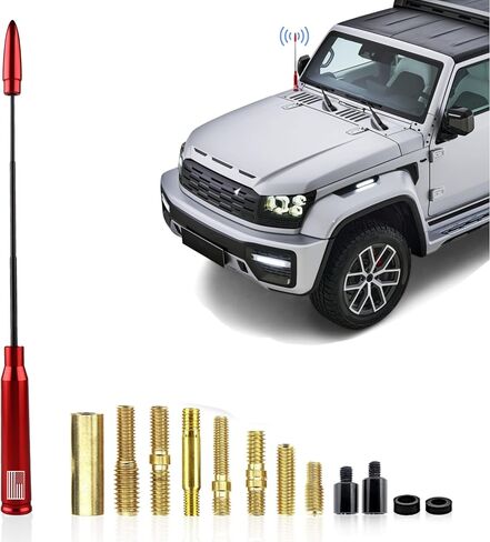 1 PC Universal Car Antenna Replacement，American Flag Personalized Decorative Anti-Theft Security Antenna,for Ford, Dodge, Chevrolet, GMC, Jeep, Toyota Truck in Saudi Arabia
