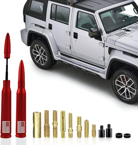 1 PC Universal Car Antenna Replacement，American Flag Personalized Decorative Anti-Theft Security Antenna,for Ford, Dodge, Chevrolet, GMC, Jeep, Toyota Truck in Saudi Arabia