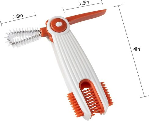 3 in 1 Cup Lid Gap Cleaning Brush Set with 1 Straw Cleaner Brush, Multifunctional Cup Cover Cleaning Brush, Small Cleaning Brushes for Nipple, Water Bottle Lid, Home Kitchen Cleaning Tools - Green in Saudi Arabia