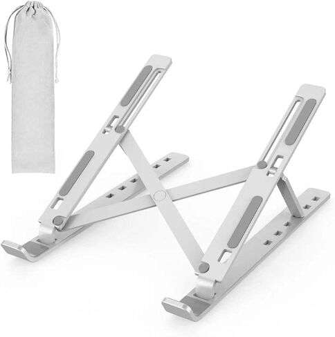 Laptop Stand, Adjustable Height Portable Laptop Riser, Ergonomic Collapsible Aluminum Alloy Laptop Stand ,Compatible with MacBook, iPad, HP, Lenovo, Dell, 10-15.6" Laptops & Tablets in Saudi Arabia
