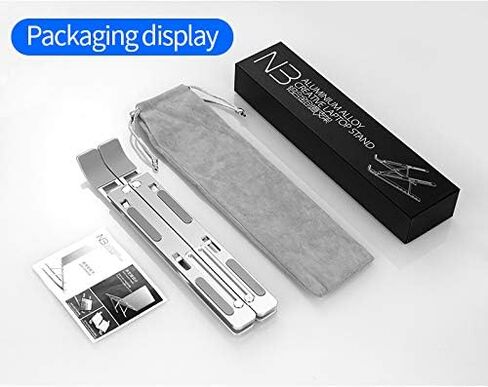 Laptop Stand, Adjustable Height Portable Laptop Riser, Ergonomic Collapsible Aluminum Alloy Laptop Stand ,Compatible with MacBook, iPad, HP, Lenovo, Dell, 10-15.6" Laptops & Tablets in Saudi Arabia