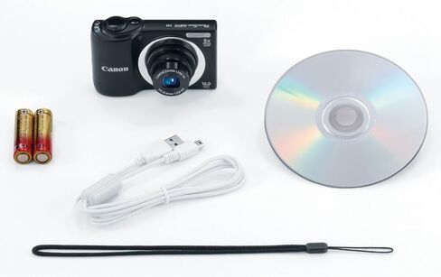 كاميرا Canon PowerShot A810 16.0 ميجابكسل رقمية مع تكبير الصورة الرقمية 5x وعدسة واسعة الزاوية 28 مم مع تسجيل فيديو عالي الدقة 720 بكسل (أسود) (متجدد) in Saudi Arabia