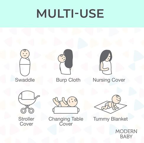 MODERN BABY Muslin Swaddle Blankets Newborn 2 Pack Soft Baby Wraps for Baby Girl 100% Cotton, Peach Floral in Saudi Arabia