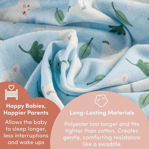 قماط SleepingBaby Zipadee-Zip Transition - بطانية قماط للأطفال مع سحاب مريح - بطانية واسعة يمكن ارتداؤها للطفل لتغيير الحفاضات بسهولة - دب مريح، كبير (12-24 شهرًا) in Kuwait