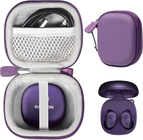 CaseSack Case for Raycon Fitness Bluetooth True Wireless Earbuds with Built in Mic 56 Hours (Purple) in Saudi Arabia