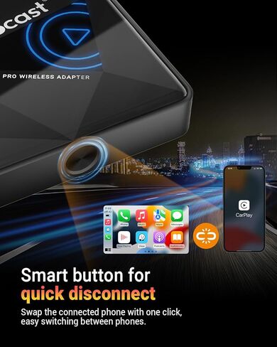 محول OTTOCAST اللاسلكي CarPlay لجهاز iPhone U2-AIR Pro 2024 إصدار Apple CarPlay محول لاسلكي سلكي إلى لاسلكي، CarPlay لاسلكي لأي سيارة: قم بترقية رحلتك اليوم in Kuwait